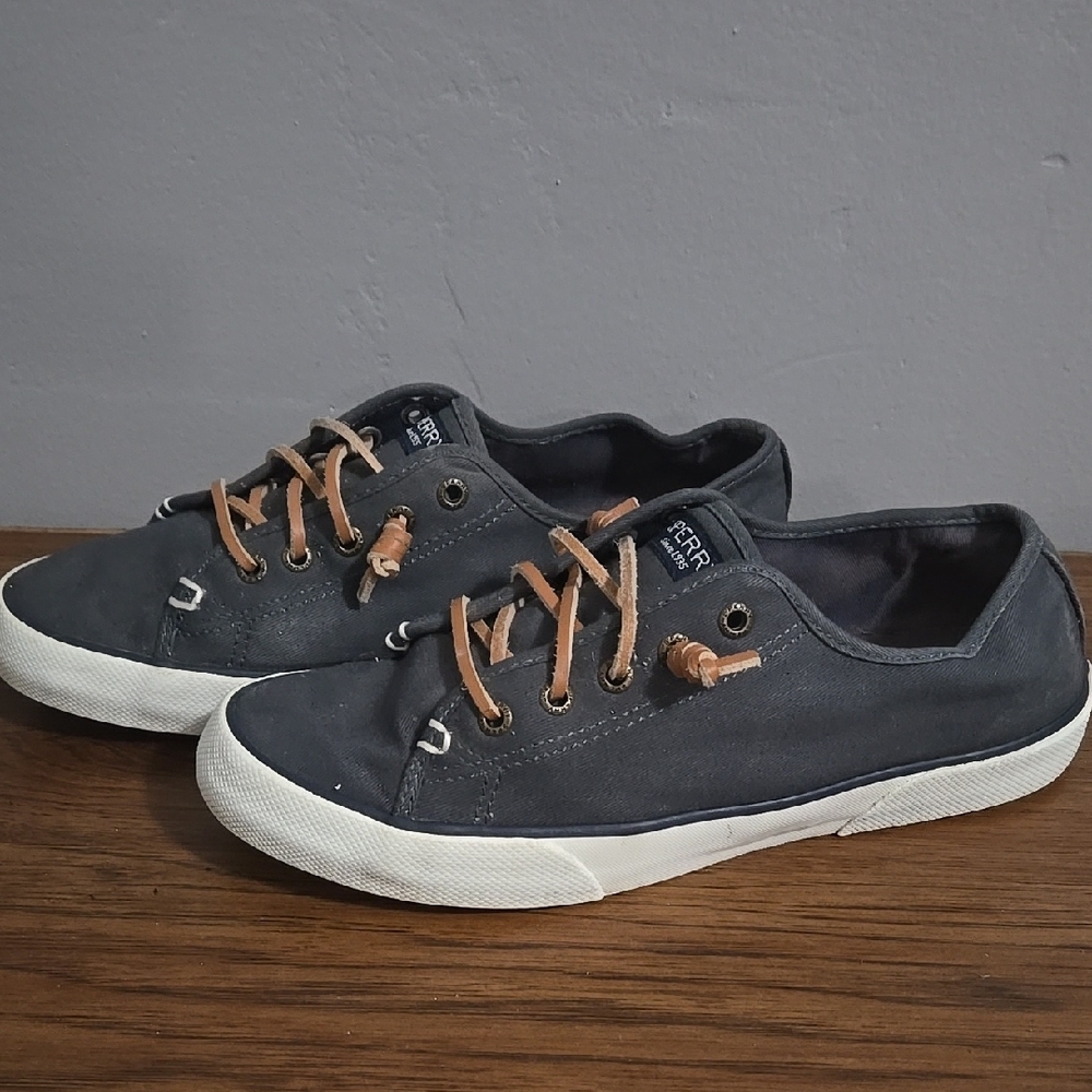 Casual Gray Sperry Top-sider Canvas Sneakers